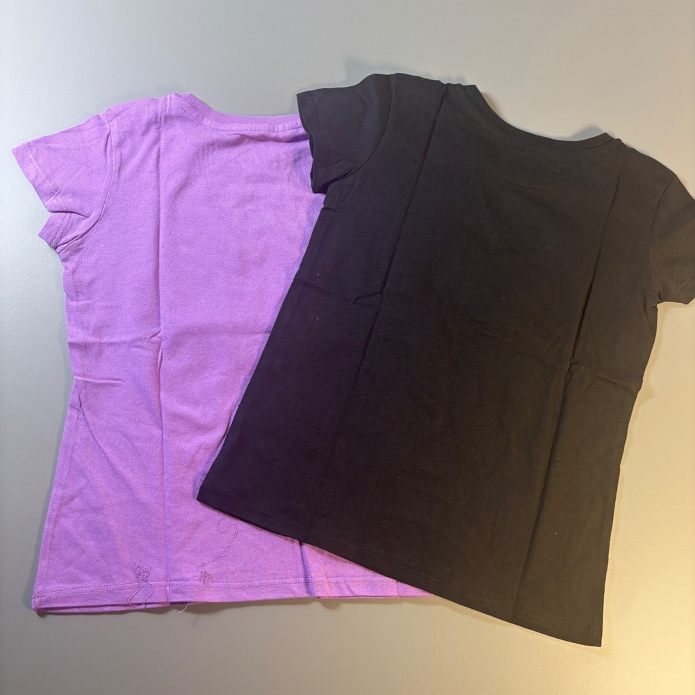 That Girl Lay Lay Lot of 2 Nickelodeon Kids Small 6 6X Purple Black Graphic NWOT - Picture 11 of 11